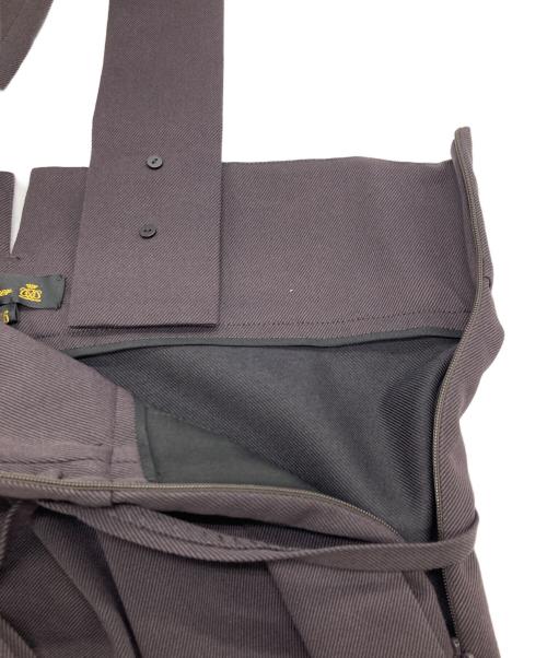 DRAWER（ドゥロワー）Drawer (ドゥロワー) コットンウールツイルサロペット ブラウン サイズ:36の古着・服飾アイテム