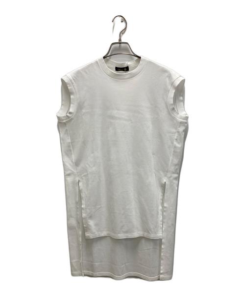 DRAWER（ドゥロワー）Drawer (ドゥロワー) コットンポンチノースリーブプルオーバー ホワイト サイズ:1の古着・服飾アイテム