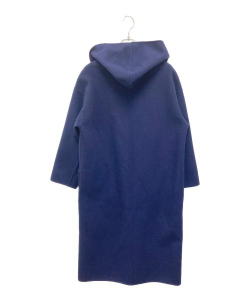 GALERIE VIE（ギャルリーヴィー）GALERIE VIE (ギャルリーヴィー) ウールダブルフェイス フーデッドコート ネイビー×グレー サイズ:36の古着・服飾アイテム