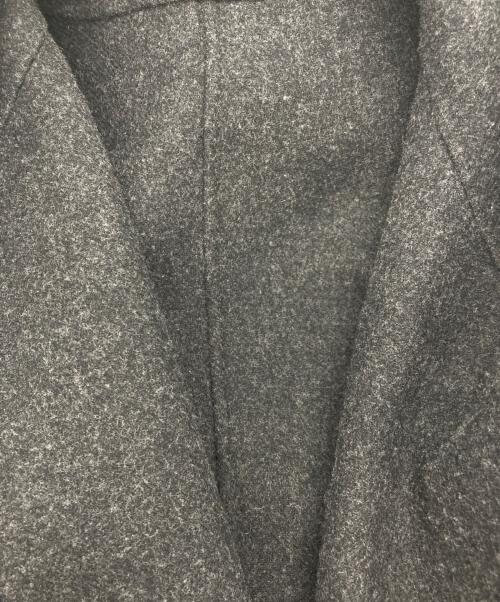 GALERIE VIE（ギャルリーヴィー）GALERIE VIE (ギャルリーヴィー) ウールダブルフェイス フーデッドコート ネイビー×グレー サイズ:36の古着・服飾アイテム