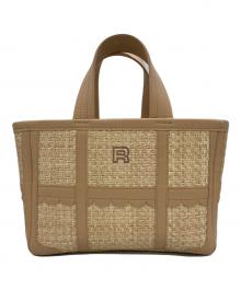 LUDLOW（ラドロー）の古着「スカラップラフィアトートバッグS」｜ベージュ