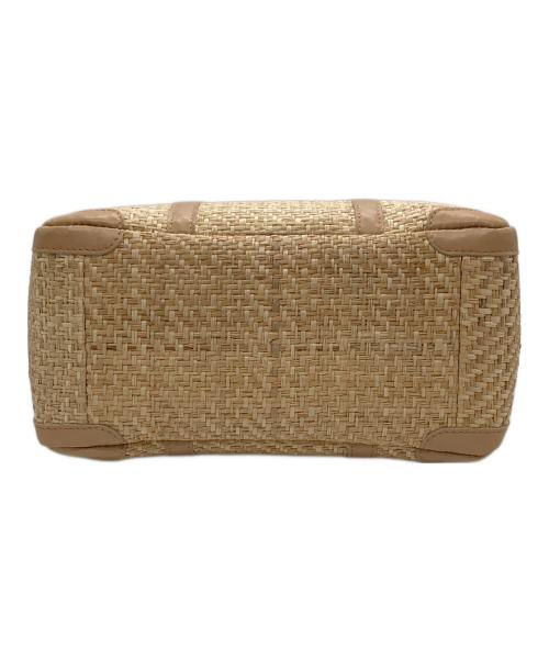 LUDLOW（ラドロー）LUDLOW (ラドロー) スカラップラフィアトートバッグS ベージュの古着・服飾アイテム