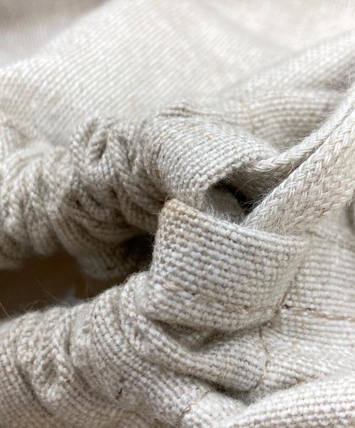 LUDLOW（ラドロー）LUDLOW (ラドロー) スカラップラフィアトートバッグS ベージュの古着・服飾アイテム