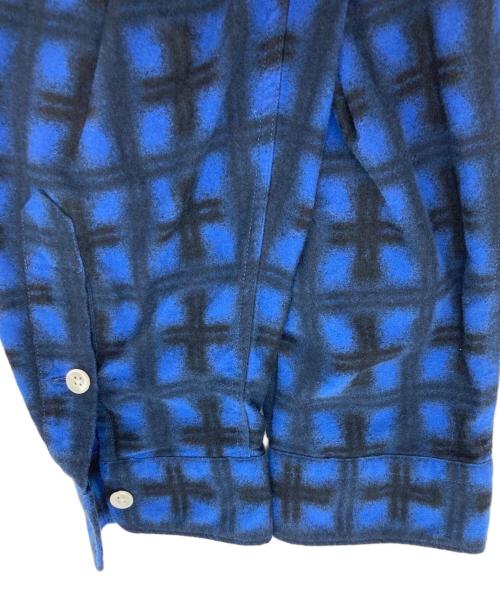 J.S HOMESTEAD（ジャーナルスタンダード ホームステッド）J.S HOMESTEAD (ジャーナルスタンダード ホームステッド) Stead BLUR CHECK OPEN SHIRT ブルー サイズ:Mの古着・服飾アイテム