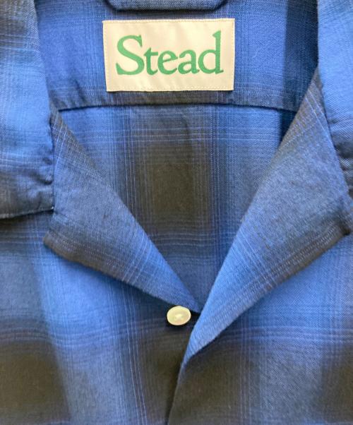 J.S HOMESTEAD（ジャーナルスタンダード ホームステッド）J.S HOMESTEAD (ジャーナルスタンダード ホームステッド) Stead RCF OMBRE OPEN SHIRT ブルー×ブラック サイズ:Mの古着・服飾アイテム