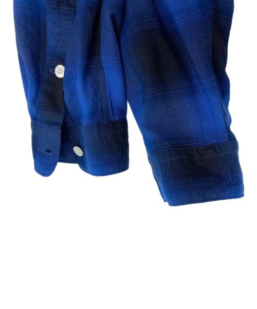 J.S HOMESTEAD（ジャーナルスタンダード ホームステッド）J.S HOMESTEAD (ジャーナルスタンダード ホームステッド) Stead RCF OMBRE OPEN SHIRT ブルー×ブラック サイズ:Mの古着・服飾アイテム