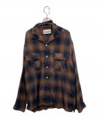 J.S HOMESTEADジャーナルスタンダード ホームステッド）の古着「Stead RCF OMBRE OPEN SHIRT」｜ブラウン
