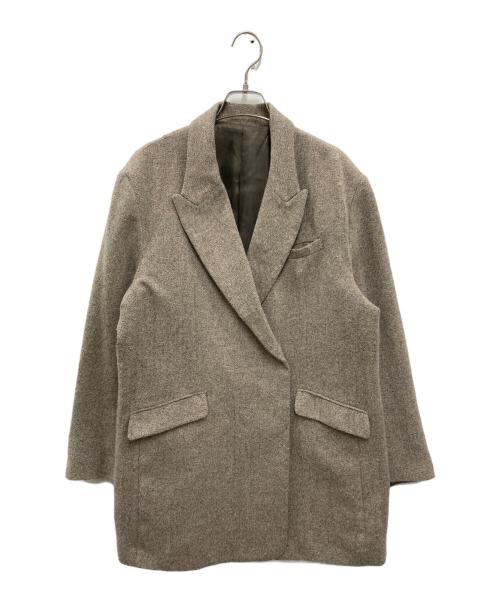 ETRE（エトレ）ETRE (エトレ) ピークドラペルウールジャケット ブラウン サイズ:Mの古着・服飾アイテム