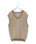 TTT MSW（ティー）の古着「Lame knit vest」｜ベージュ
