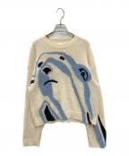 KENZOケンゾー）の古着「POLAR BEAR INTARSIA SWEATER」｜ベージュ