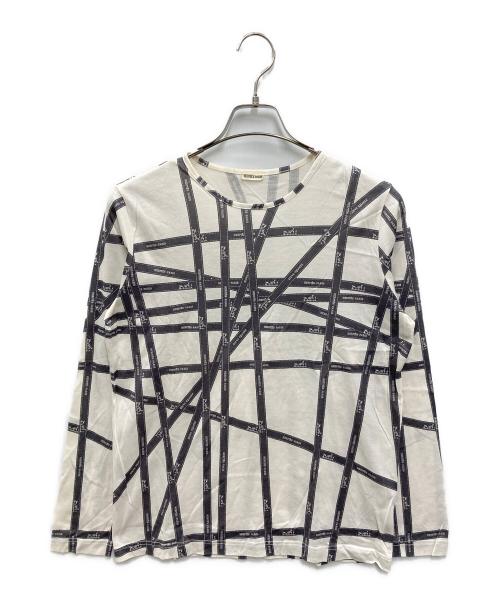 HERMES（エルメス）HERMES (エルメス) ボルデュック柄カットソー ホワイト サイズ:MEの古着・服飾アイテム