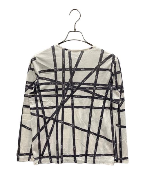 HERMES（エルメス）HERMES (エルメス) ボルデュック柄カットソー ホワイト サイズ:MEの古着・服飾アイテム