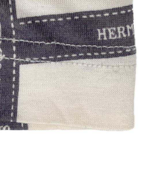 HERMES（エルメス）HERMES (エルメス) ボルデュック柄カットソー ホワイト サイズ:MEの古着・服飾アイテム
