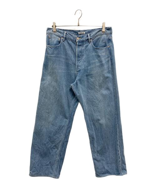 AURALEE（オーラリー）AURALEE (オーラリー) SELVEDGE FADED LIGHT DENIM WIDE PANTS インディゴ サイズ:SIZE 4の古着・服飾アイテム