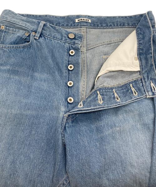 AURALEE（オーラリー）AURALEE (オーラリー) SELVEDGE FADED LIGHT DENIM WIDE PANTS インディゴ サイズ:SIZE 4の古着・服飾アイテム