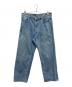AURALEE（オーラリー）の古着「SELVEDGE FADED LIGHT DENIM WIDE PANTS」｜インディゴ