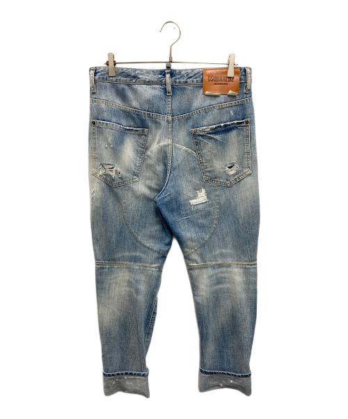 DSQUARED2（ディースクエアード）DSQUARED2 (ディースクエアード) ダメージデニムパンツ インディゴ サイズ:46の古着・服飾アイテム