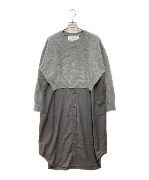 ADAWAS（アダワス）ADAWAS (アダワス) LAYERED DRESS グレー サイズ:FREE 未使用品の古着・服飾アイテム