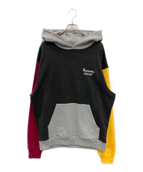 UNDER R（アンダーアール）UNDER R (アンダーアール) Inspiration (インスピレーション) UNDER R×Inspiration Hoodie ブラック×レッド×イエロー サイズ:Lの古着・服飾アイテム