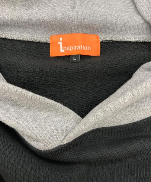 UNDER R（アンダーアール）UNDER R (アンダーアール) Inspiration (インスピレーション) UNDER R×Inspiration Hoodie ブラック×レッド×イエロー サイズ:Lの古着・服飾アイテム