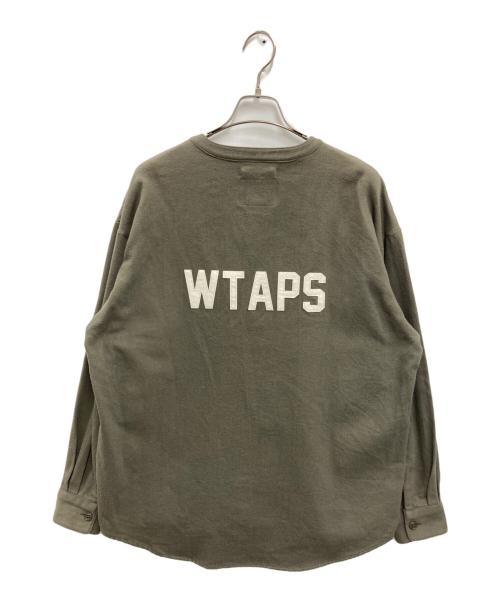 WTAPS（ダブルタップス）WTAPS (ダブルタップス) LEAGUE L/S SHIRT FLANNEL カーキ サイズ:2の古着・服飾アイテム