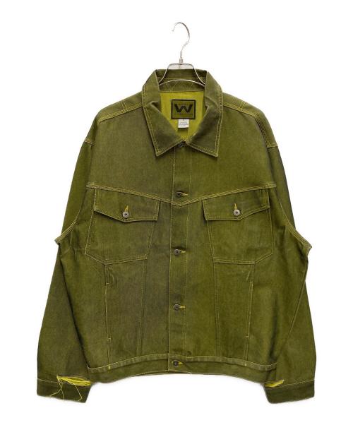 WEBS JEANS（ウェブズ ジーンズ）WEBS JEANS (ウェブズ ジーンズ) トラッカージャケット グリーン サイズ:XLの古着・服飾アイテム