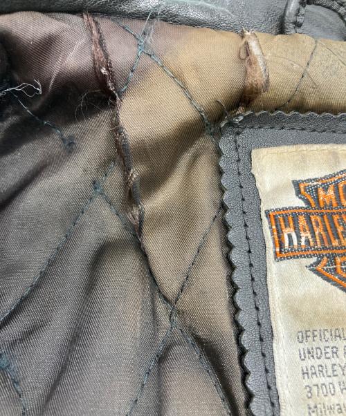 HARLEY-DAVIDSON（ハーレーダビッドソン）HARLEY-DAVIDSON (ハーレーダビッドソン) ダブルライダースジャケット ブラック サイズ:SIZE 40の古着・服飾アイテム