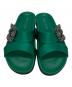 中古・古着 Manolo Blahnik (マノロブラニク) CHILANGHI サンダル グリーン サイズ:37：35000円