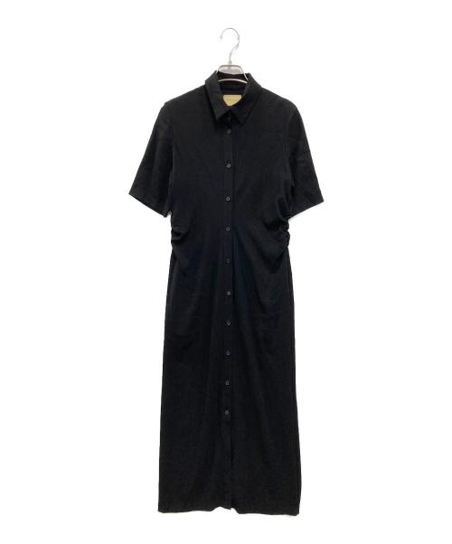 UNITED ARROWS（ユナイテッドアローズ）UNITED ARROWS (ユナイテッドアローズ) ギャザーロングワンピース ブラック サイズ:36の古着・服飾アイテム