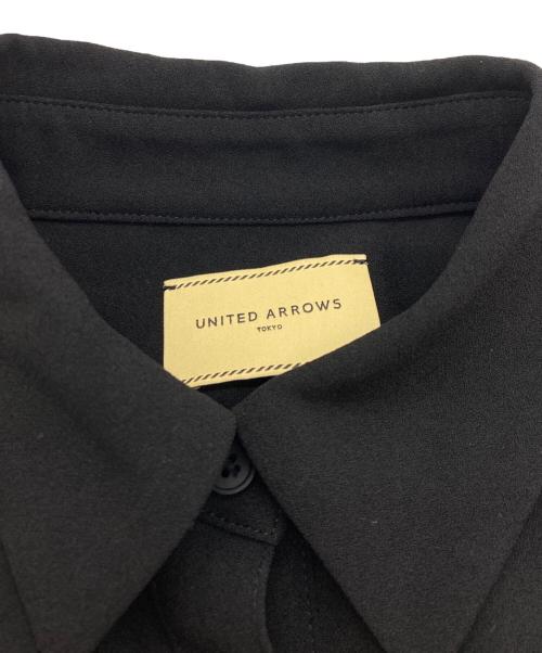 UNITED ARROWS（ユナイテッドアローズ）UNITED ARROWS (ユナイテッドアローズ) ギャザーロングワンピース ブラック サイズ:36の古着・服飾アイテム