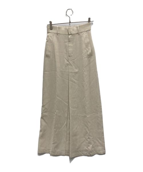 Adam et Rope（アダム エ ロペ）Adam et Rope (アダム エ ロペ) ハイウエストベンツ タックスカート ホワイト サイズ:36の古着・服飾アイテム