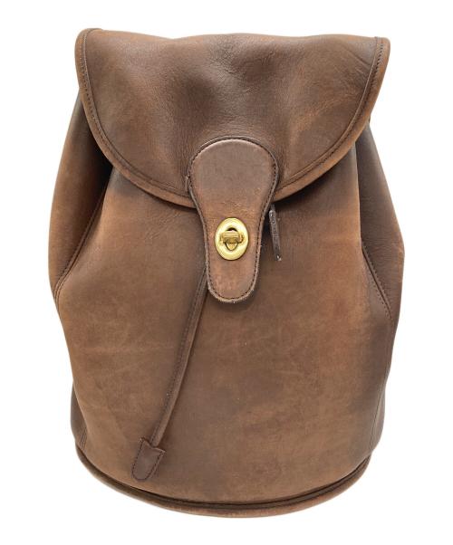 COACH（コーチ）COACH (コーチ) ターンロックレザーバックパック ブラウンの古着・服飾アイテム