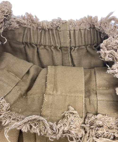 pinue（ピヌエ）PINUE (ピヌエ) ダメージフレアスカート ブラウン サイズ:Mの古着・服飾アイテム