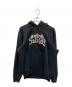 stussy（ステューシー）の古着「Collegiate Floral Applique Pullover Hoodie」｜ブラック