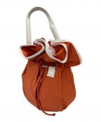 ISSEY MIYAKEイッセイミヤケ）の古着「2WAY巾着バッグ」｜オレンジ