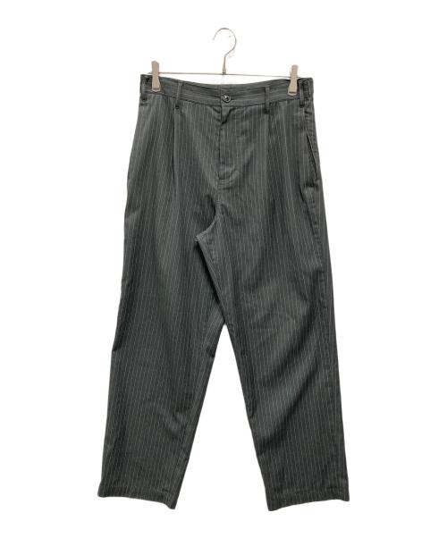 stussy（ステューシー）stussy (ステューシー) striped volume pleated trouser グレー サイズ:SIZE 30の古着・服飾アイテム