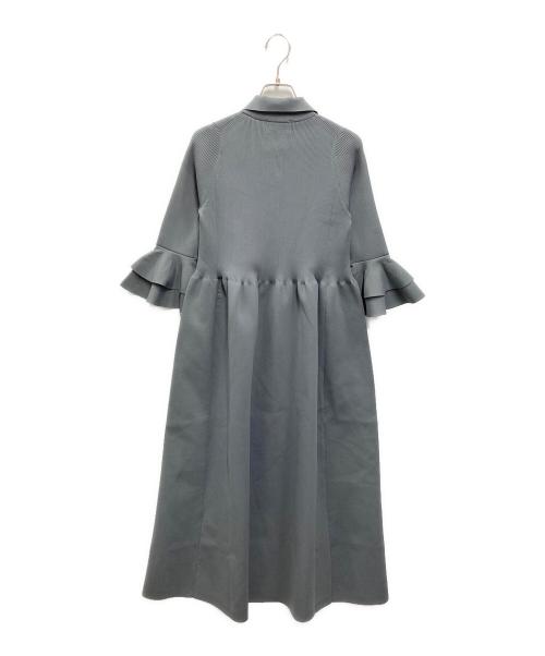 rosy monster（ロージーモンスター）rosy monster (ロージーモンスター) ラッフルニットシャツワンピース グレー サイズ:Sの古着・服飾アイテム