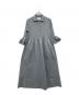 rosy monster（ロージーモンスター）の古着「ラッフルニットシャツワンピース」｜グレー