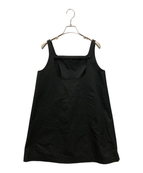 OBLI（オブリ）OBLI (オブリ) Uラインジャンパーワンピース ブラック サイズ:FREEの古着・服飾アイテム
