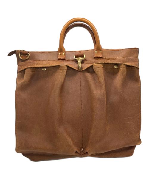 vasco（ヴァスコ）VASCO (ヴァスコ) Lightning Leather Leather Lover Helmet Bag ブラウンの古着・服飾アイテム