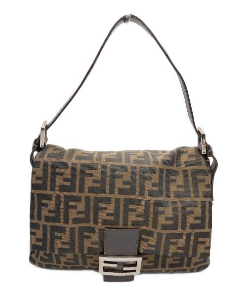 FENDI（フェンディ）FENDI (フェンディ) ズッカ柄 Mamma Baguette Shoulder Bag ブラウンの古着・服飾アイテム