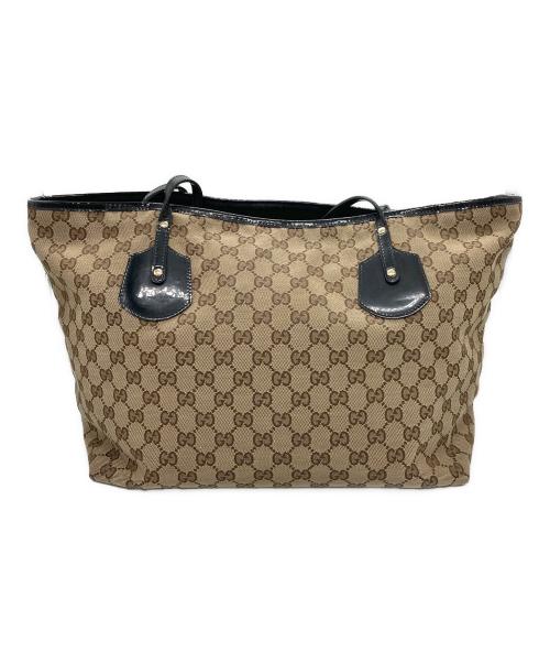 GUCCI（グッチ）GUCCI (グッチ) GG キャンバストートバッグ ベージュの古着・服飾アイテム