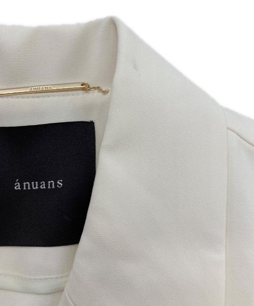 anuans（アニュアンス）anuans (アニュアンス) テーラードジレワンピース ホワイト サイズ:Sの古着・服飾アイテム