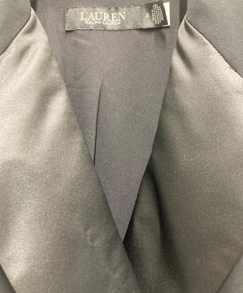 LAUREN RALPH LAUREN（ローレンラルフローレン）LAUREN RALPH LAUREN (ローレンラルフローレン) 襟付ワンピース ブラックの古着・服飾アイテム