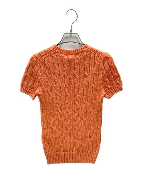 POLO RALPH LAUREN（ポロ・ラルフローレン）POLO RALPH LAUREN (ポロ・ラルフローレン) 半袖ケーブルニット オレンジ サイズ:XS 未使用品の古着・服飾アイテム