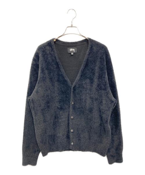 stussy（ステューシー）stussy (ステューシー) SHAGGY CARDIGAN ブラック サイズ:Mの古着・服飾アイテム