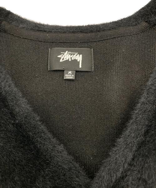 stussy（ステューシー）stussy (ステューシー) SHAGGY CARDIGAN ブラック サイズ:Mの古着・服飾アイテム