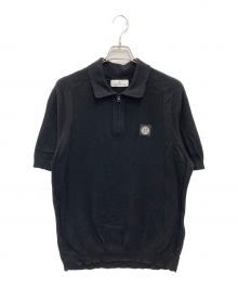 STONE ISLAND（ストーンアイランド）の古着「KNIT POLO SHIRT SHORT SLEEVE」｜ブラック