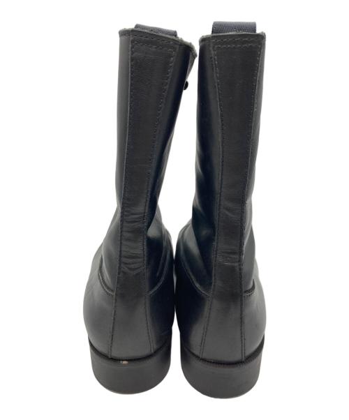 YOHJI YAMAMOTO（ヨウジヤマモト）YOHJI YAMAMOTO (ヨウジヤマモト) レースアップブーツ ブラック サイズ:Mの古着・服飾アイテム