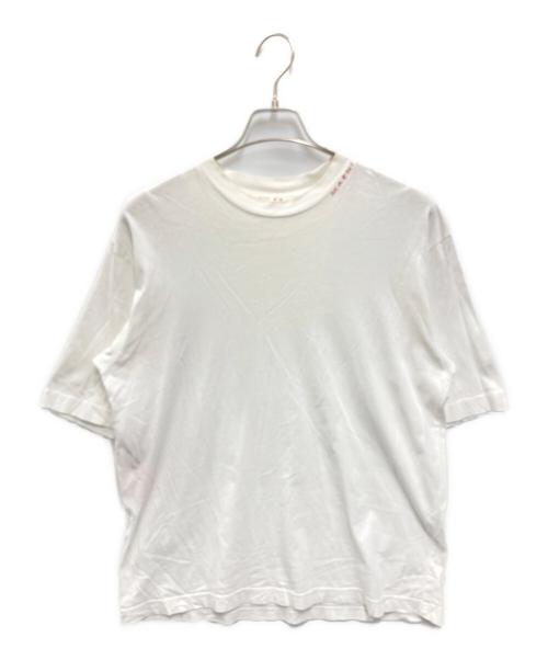 MARNI（マルニ）MARNI (マルニ) ネックロゴTシャツ ホワイト サイズ:44の古着・服飾アイテム